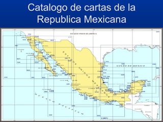 Catalogo de cartas de la
Republica Mexicana
 