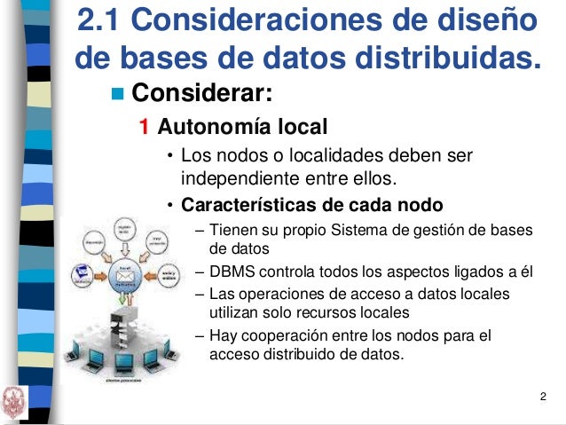 Consideraciones De Diseño De Bases De Datos Distribuidas