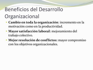 Unidad 2 Enfoque del Desarrollo Organizacional | PPTX