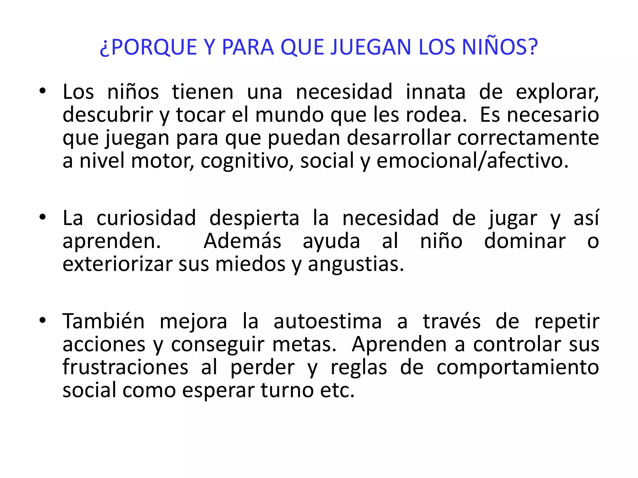 La importancia del juego en la infancia | PPT