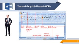 4
Ventana Principal de Microsoft WORD:
 
