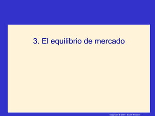 Copyright © 2004 South-Western
3. El equilibrio de mercado
 