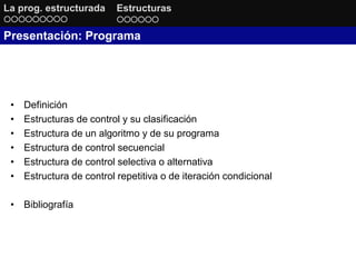 Unidad 2 programación estructurada | PDF