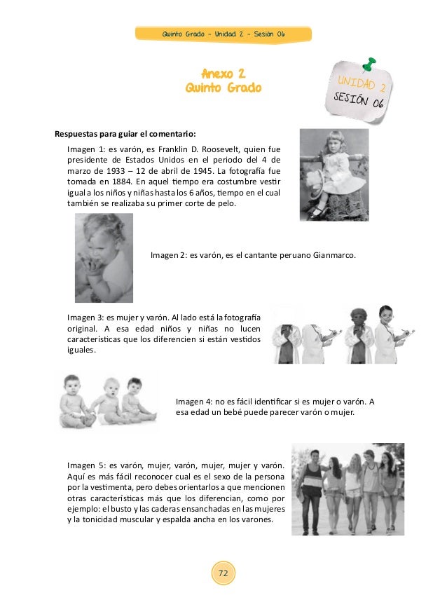 Unidad 2 sesiones Quinto Grado