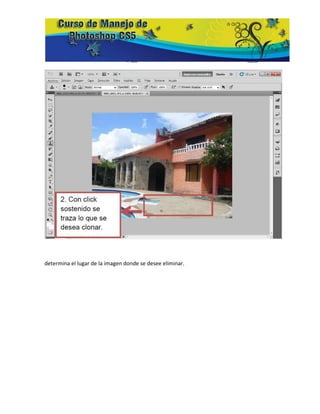 determina el lugar de la imagen donde se desee eliminar.
 