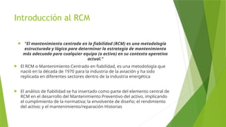 introduccion al modelo tpm y rcm en el ambito industrial | PPTX
