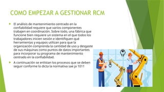 introduccion al modelo tpm y rcm en el ambito industrial | PPTX