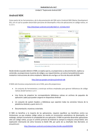 Android de la A a la Z - Unidad 3 | DOCX