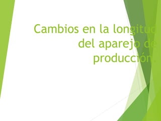 Cambios en la longitud
del aparejo de
producción.
 