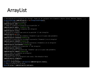 ArrayList
 