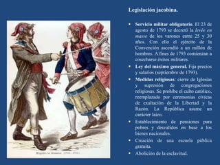 EL IMPERIO NAPOLEÓNICO
Golpe de Estado de Napoleón (18 de Brumario): Napoleón cónsul (1799)
Orden y estabilidad interior, ...