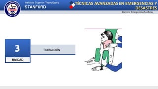 UNIDAD
3 EXTRACCIÓN
TÉCNICAS AVANZADAS EN EMERGENCIAS Y
DESASTRES
Carrera: Emergencias Médicas
 