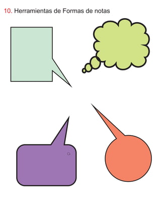 10. Herramientas de Formas de notas
 
