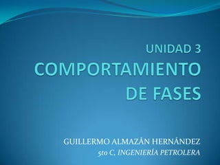GUILLERMO ALMAZÁN HERNÁNDEZ
      5to C, INGENIERÍA PETROLERA
 