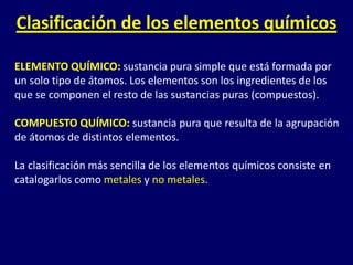 Unidad 3 Elementos y compuestos. Física y química | PDF