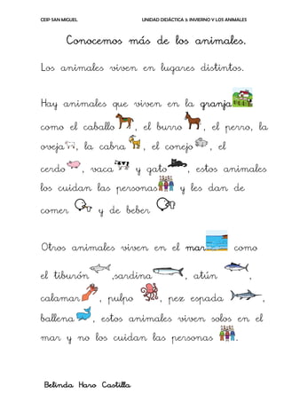 Unidad 3 el invierno y los animales | PDF