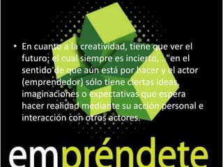 3.3.PRINCIPIOS DE LOS JOVENES EMPRENDEDORESPRINCIPIO 1Identifique lo que lo hace especial : sus conocimientos y habilidades son su ventajaPRINCIPIO 2: Despiértese a sus oportunidades y atrape su potencial emprendedorPRINCIPIO 3: Encuentre su propio negocioPRINCIPIO 4: Prepárese para el éxito : elija sus desafíosPRINCIPIO 5: Decida qué acciones le convienen másPRINCIPIO 6: Analice a fondo un negocio que le interesePRINCIPIO 7: Desarrolle su iniciativa y use sus mejores cualidadesPRINCIPIO 8: Forme un equipo ganadorPRINCIPIO 9 : Implante el ‘Servicio Total al Cliente’PRINCIPIO 10; Tenga confianza en su creatividad