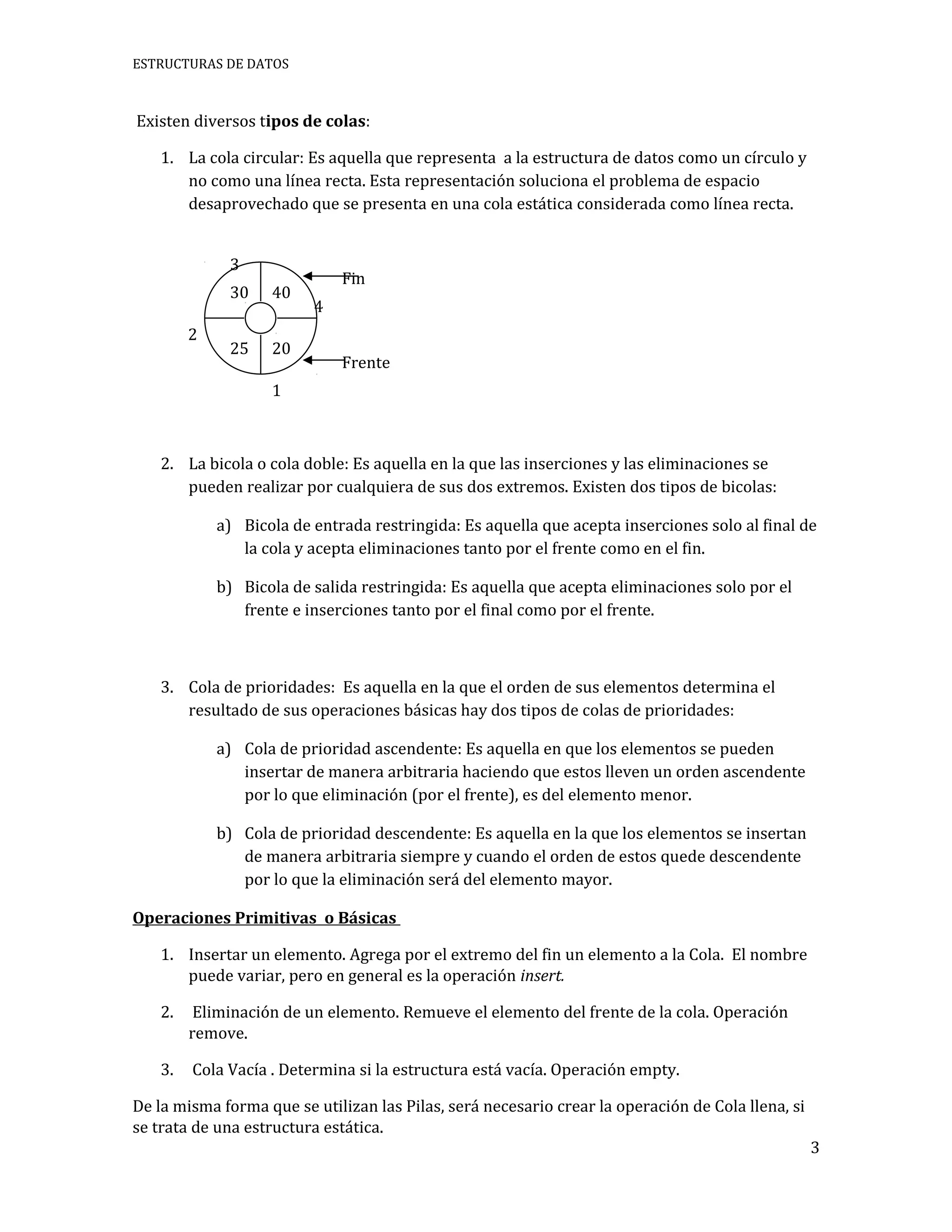 Unidad 3 estructuras lineales estaticas y dinamicas | DOC