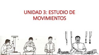 UNIDAD 3: ESTUDIO DE
MOVIMIENTOS
 