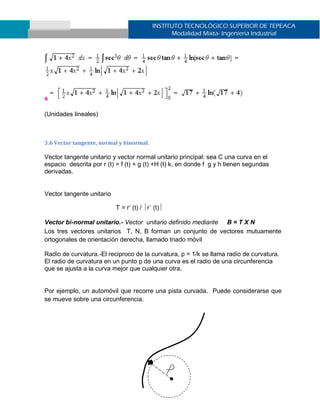Unidad 3 funciones vectoriales de una variable real | PDF
