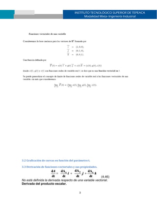 Unidad 3 funciones vectoriales de una variable real | PDF