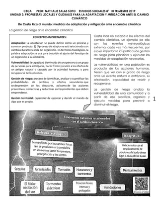 Unidad 3 I Parte_Adaptación y mitigación al cambio climático | PDF