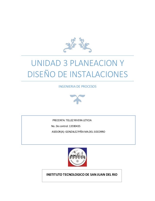 Unidad 3 Planeacion Y Diseno De Instalaciones