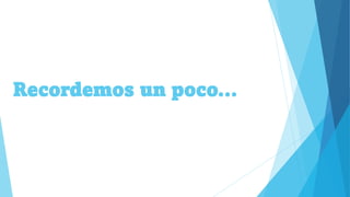 Recordemos un poco…
 