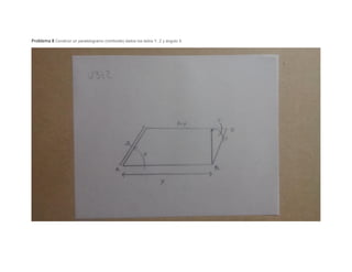 Problema 8 Construir un paralelogramo (romboide) dados los lados Y, Z y ángulo X.
 