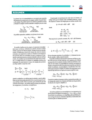 TERMOFLUIDOS: Primera Ley de la Termodinámica      16



RESUMEN




…



                                                Profesor: Gustavo Tudare
 