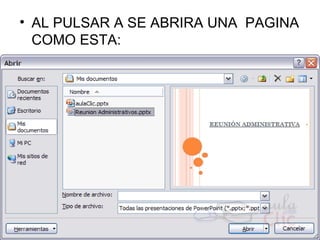 • AL PULSAR A SE ABRIRA UNA PAGINA
  COMO ESTA:
 