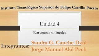 Unidad 4 
Estructuras no lineales 
 