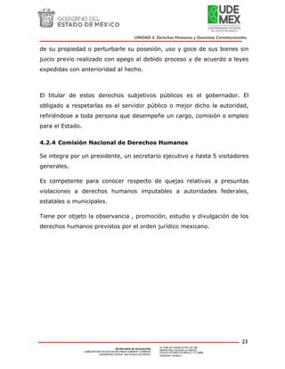 Unidad 4. derechos humanos y garantías constitucionales | PDF