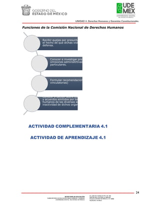 Unidad 4. derechos humanos y garantías constitucionales | PDF