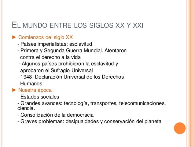 S: Unidad 4 – Nuestra historia reciente 1. El mundo entre los siglos XX ...