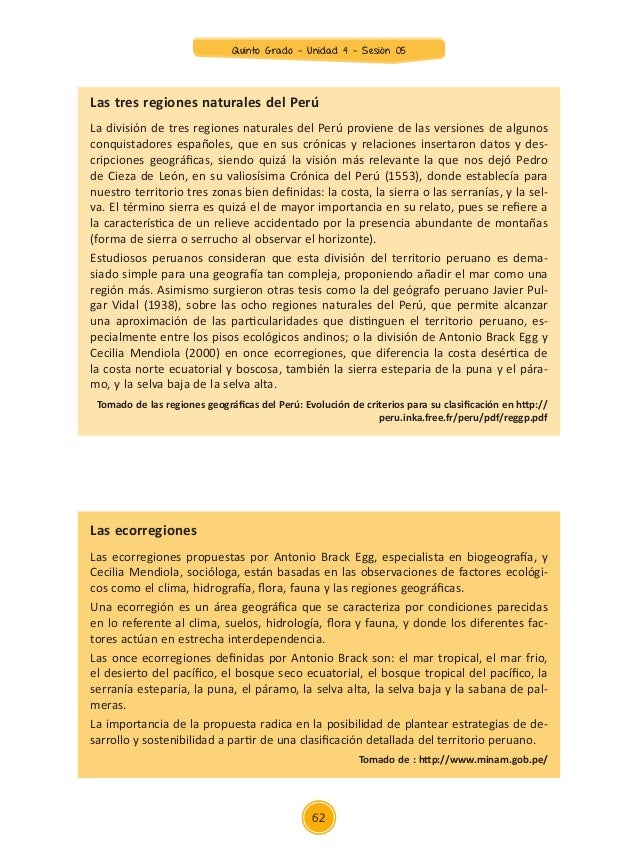 Unidad 4 sesiones Quinto Grado 2015