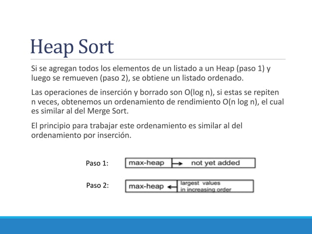 Otras estructuras de datos (heap, tablas hash y diccionarios) | PPT