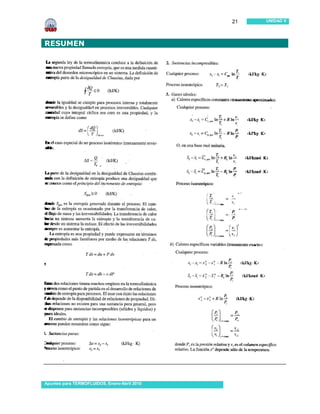 21   UNIDAD V




RESUMEN




Apuntes para TERMOFLUIDOS, Enero-Abril 2010
 