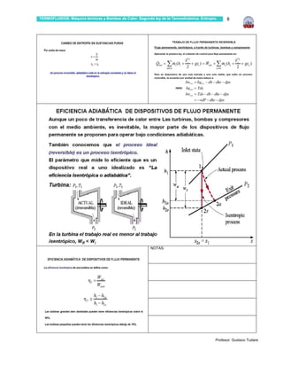 TERMOFLUIDOS: Máquina térmicas y Bombas de Calor. Segunda ley de la Termodinámica. Entropía.     8




                                                         NOTAS:




                                                                                           Profesor: Gustavo Tudare
 