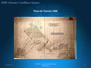 Plano de Tranvías 1908




              557 ENP 2 La canasta de Manzanas
29/03/2013                                       26
                         Mexicanas
 
