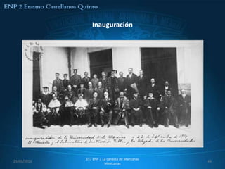 Inauguración




             557 ENP 2 La canasta de Manzanas
29/03/2013                                      44
                        Mexicanas
 