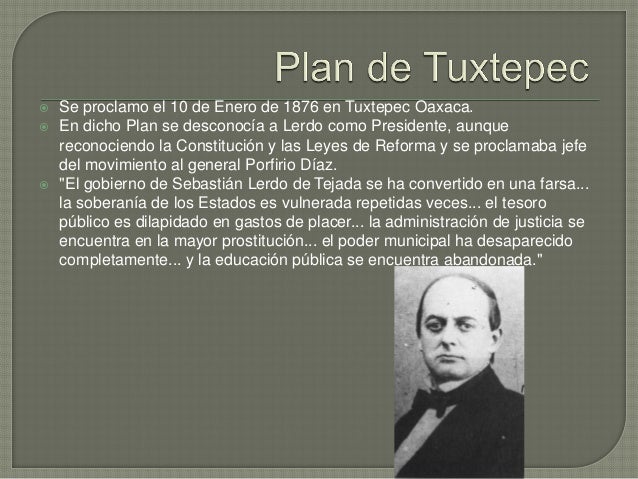 Quién Elaboró El Plan De Tuxtepec es.slideshare.net