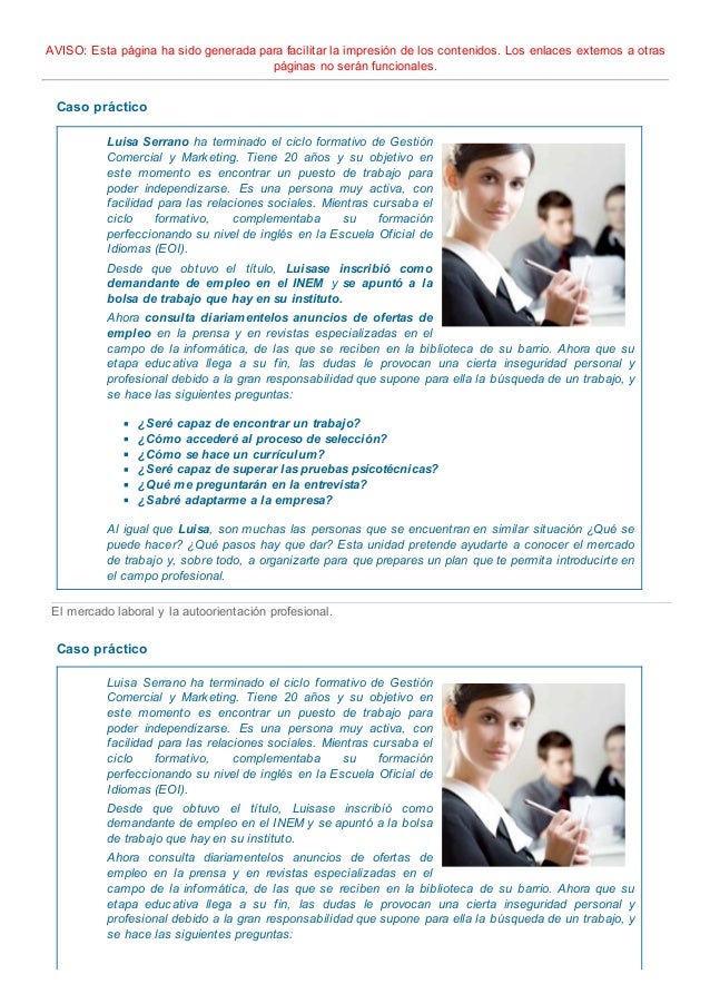 FORMACION Y ORIENTACION LABORAL - TEMA 5 EL MERCADO 