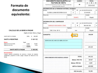 Formato de
 documento
equivalente:
 
