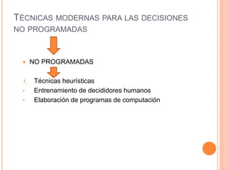 Programa Decisiones Unidad 5 proceso de decision | PPTX