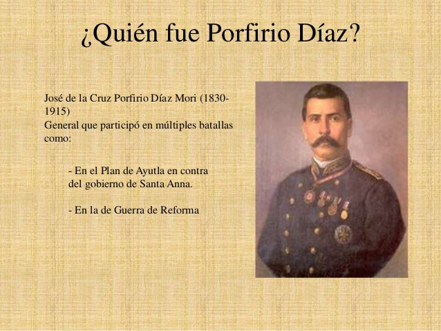 Unidad 5 mexico durante el gobierno de porfirio diaz