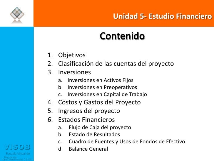 Unidad 5 Estudio Financiero