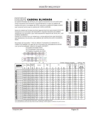 DISEÑO MECANICO
VERANO 2009 Página 35
 