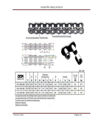 DISEÑO MECANICO
VERANO 2009 Página 41
 