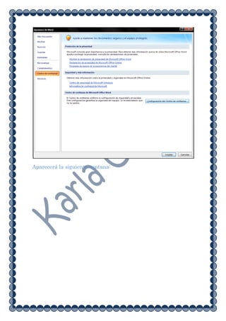 Aparecerá la siguiente ventana:
 